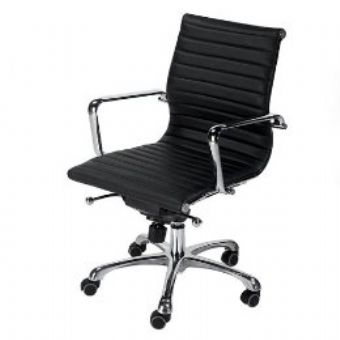 Euro Style Otto Collection Low Back Chair (Black)